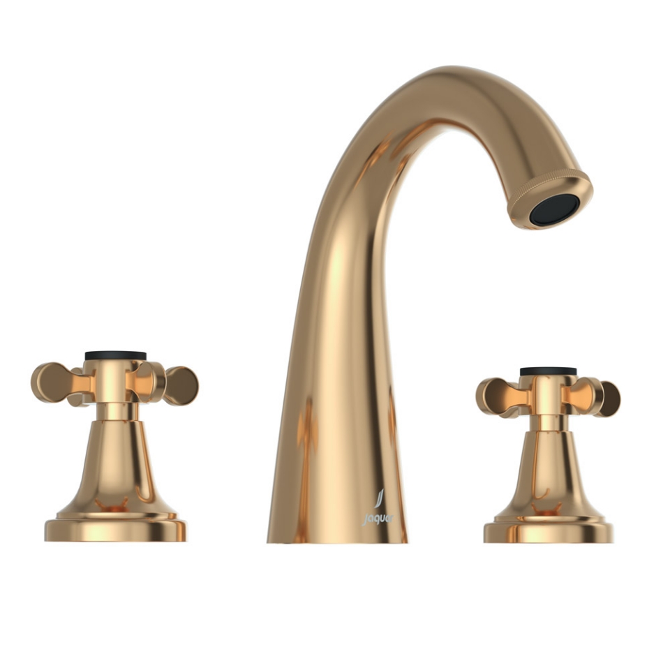 Picture of 3 hole Basin Mixer with Popup waste - Auric Gold