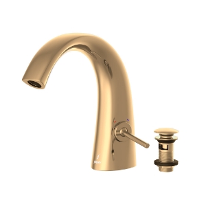 Picture of Joystick Basin Mixer with click clack waste - Auric Gold