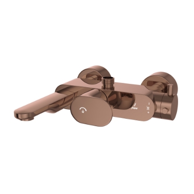 Picture of Exposed Thermostatic Bath & Shower Mixer - Blush Gold PVD