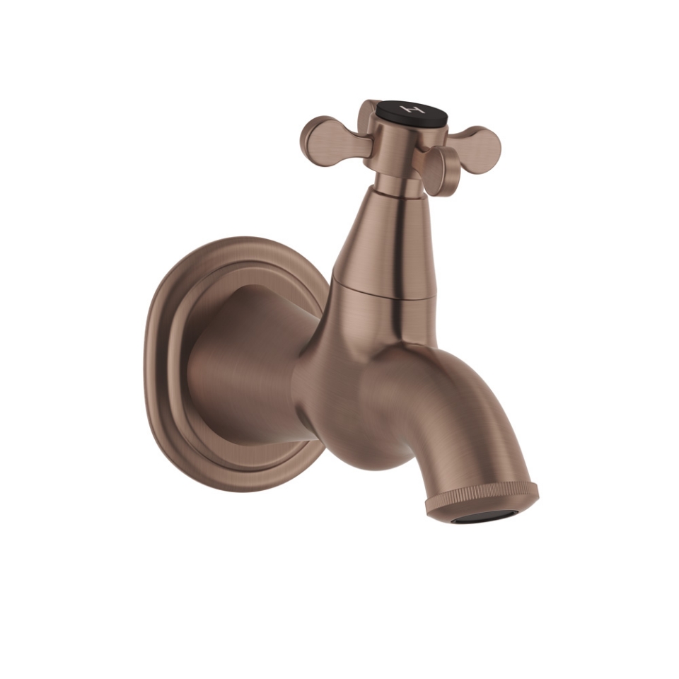 Picture of Bib Tap with Wall Flange - Antique Copper
