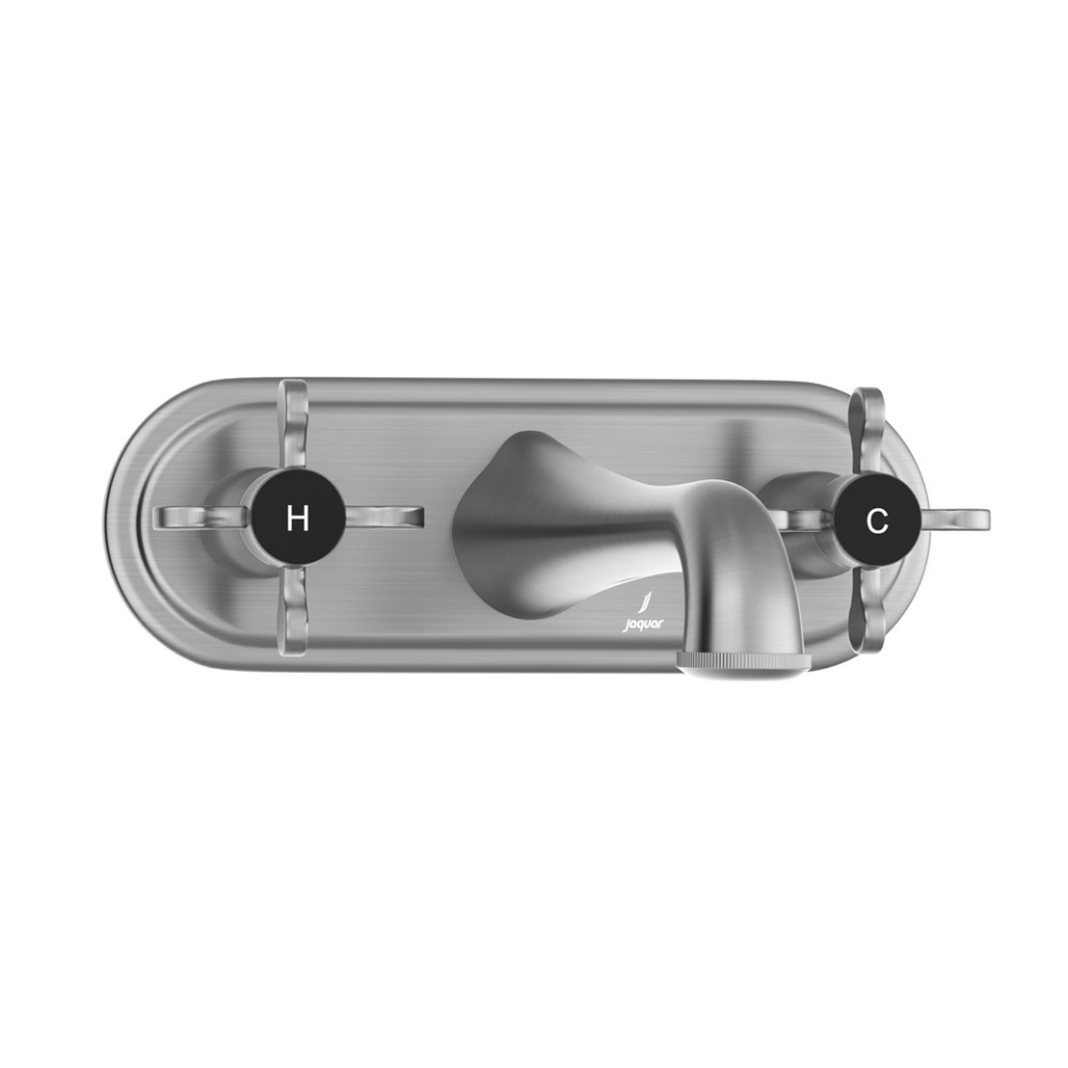 Picture of 3 Hole Basin Mixer Wall Mounted - Stainless Steel