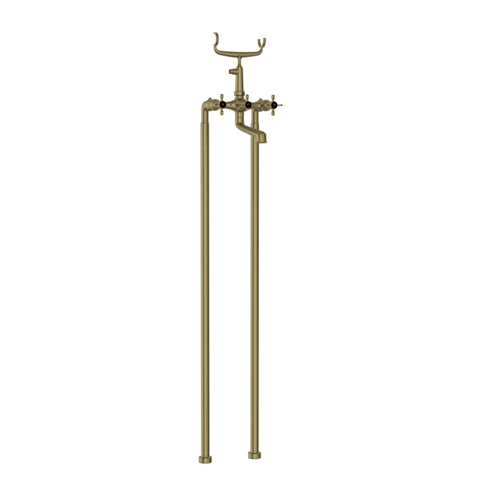 Picture of Bath & Shower Mixer with Telephone Shower Crutch - Antique Bronze