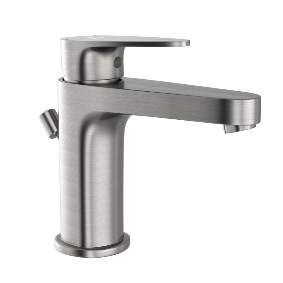 Picture of Single Lever Basin Mixer with Popup Waste - Stainless Steel