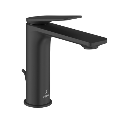 Picture of Single Lever Extended Basin Mixer with Popup Waste - Black Matt